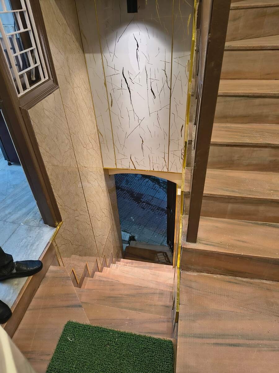 Stairwell down to the entrance